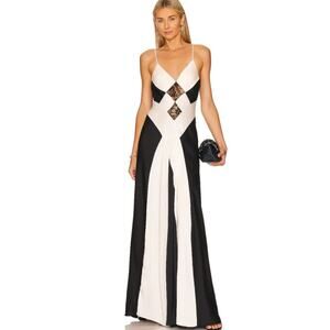Ronny Kobo Luxy Dress in Ivory & Black Combo NWT XS